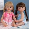55 cm Reborn Baby Dolls Viso kūno silikonas Betty Reborn Toddler Girl Princess Vandeniui atsparus žaislas mergaitėms