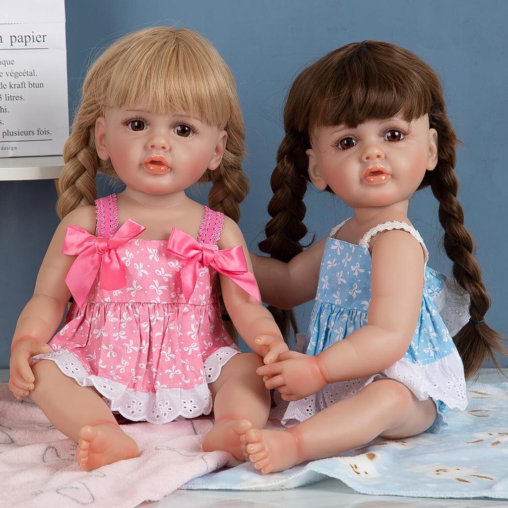 55 cm Reborn Baby Dolls Viso kūno silikonas Betty Reborn Toddler Girl Princess Vandeniui atsparus žaislas mergaitėms
