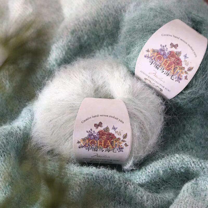 Filato in Lana Alpaca Mohair Seta Tinta Unita per Lavorare a Maglia a Mano Maglioni, Sciarpe e Sciarpe