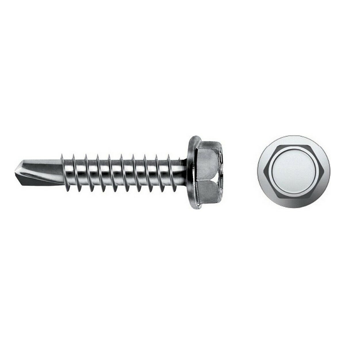 

CELO self-tapping screw 6.3 x 63 mm Sheet metal screw 100 Units zinc plating TU прозрачный