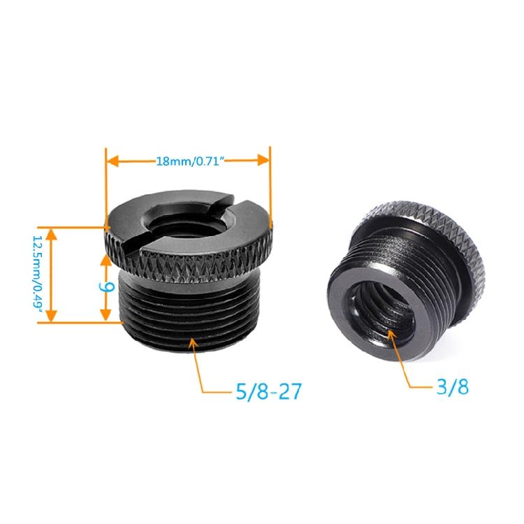 Mic Stand Extension Tube Suitable for Desktop Stand Boom 3/8" and 5/8" Adapter