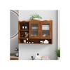 Wardrobe - MUVOE - 90 Cm - Double Sliding Door - Solid Wood - Brown
