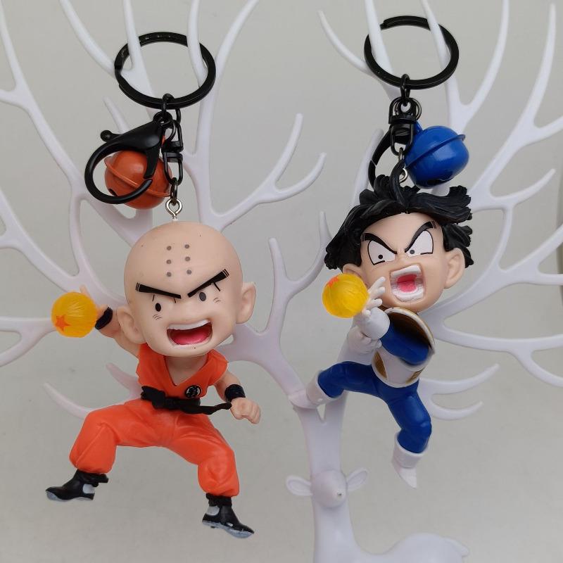 1PC Random Color Dragon Ball PVC Action Figure Keychain Goku Vegeta Frieza Cell