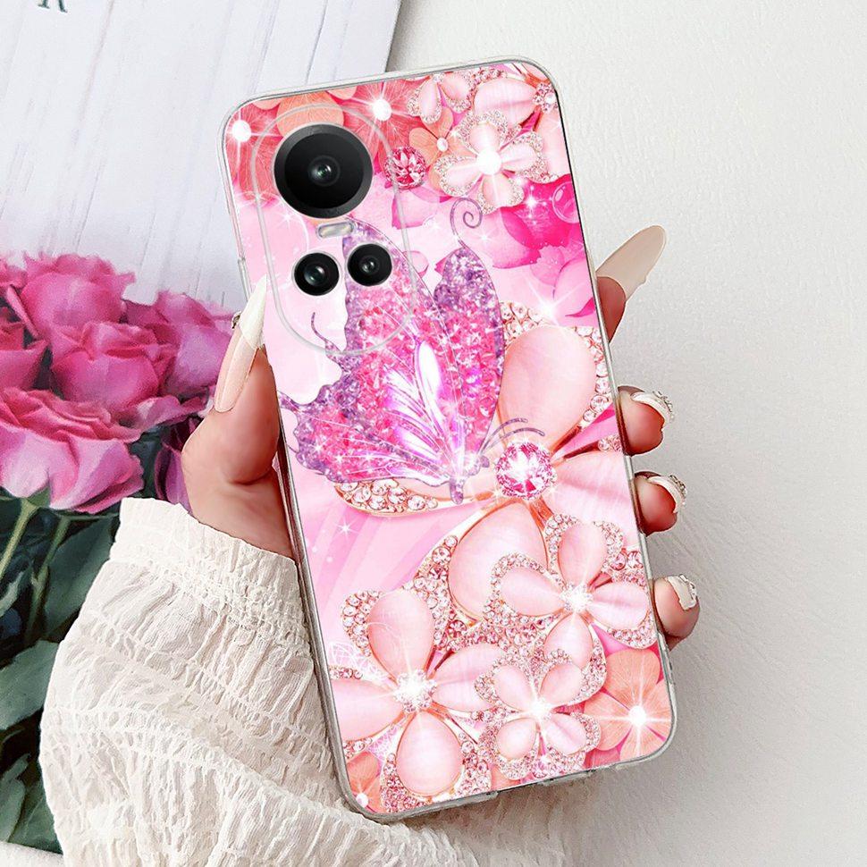 For OPPO Reno10 5G Case CPH2531 Luxury Cat Cartoon Cover Clear Silicone Soft TPU Phone Case For OPPO Reno 10 Reno10 Back Covers