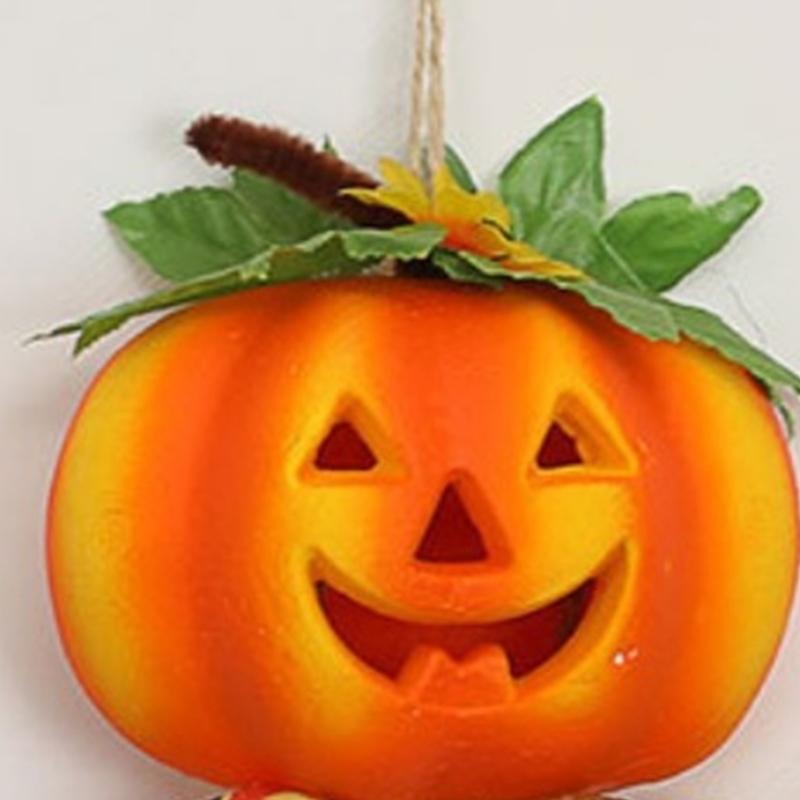 2 Stück Halloween Hängeschild Kürbis-Ornament Herbstfest-Dekoration Einfache Installation Für Halloween-Feier