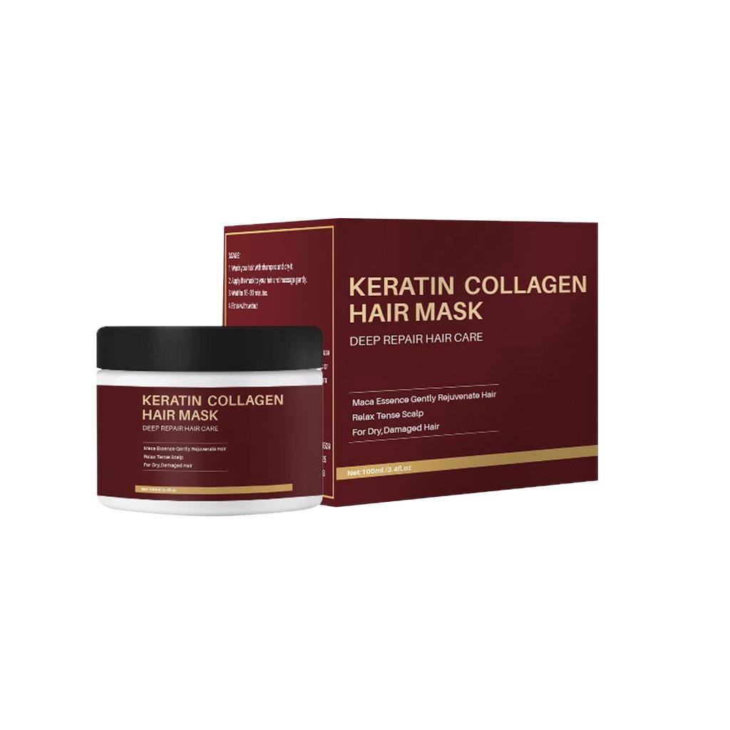 Collagen Hair Mask Nourishes And Smoothes Hair. Moisturizes And Nourishes, Improves Dryness And Makes Hair Smooth.
