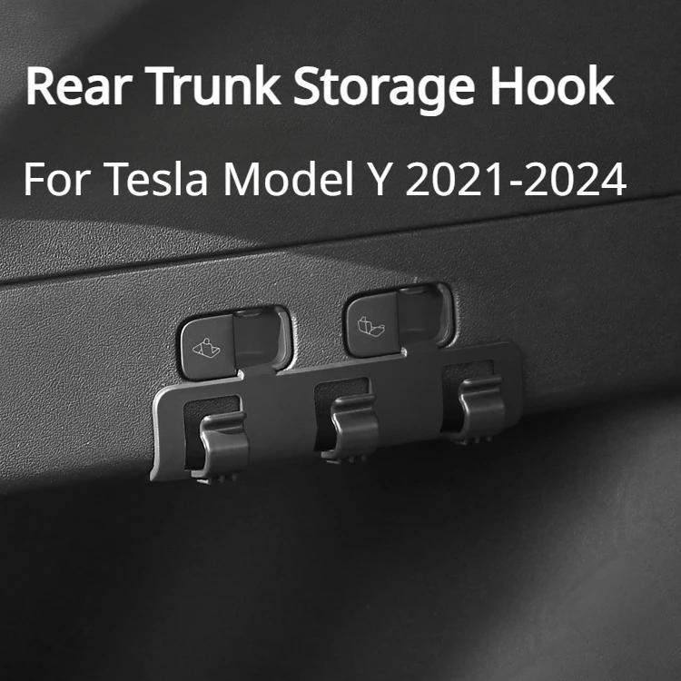 Car Rear Seat Phone Holder for Tesla Model 3 Y S X 3+ Model Y Launch 2025 Back Seater Headrest Bracket with 4 Hook Bag Organizer