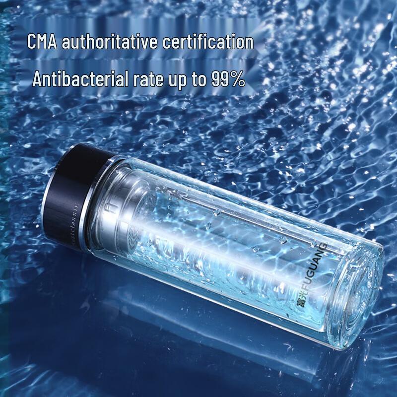 FUGUANG Antibacterial Double-Layer High Borosilicate Glass Tea Infuser Cup