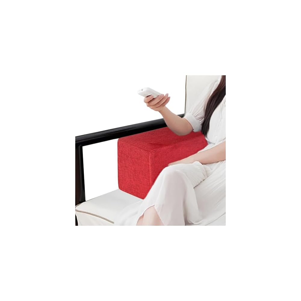 Sofa armrest, Catherine design, arm cushion, armrest, table, chair, red, linen, 20cm (height) x