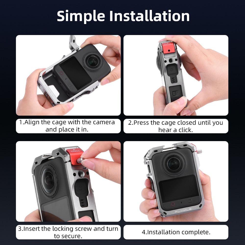 Aluminum Alloy Protective Frame Case for DJI Osmo 360 II Action Camera Accessories