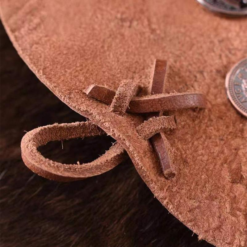Medieval Renaissance Style Waist Bag Retro PU Leather Viking Pouch Coin Purse Dice Bag For Men Women Larp Cosplay Props