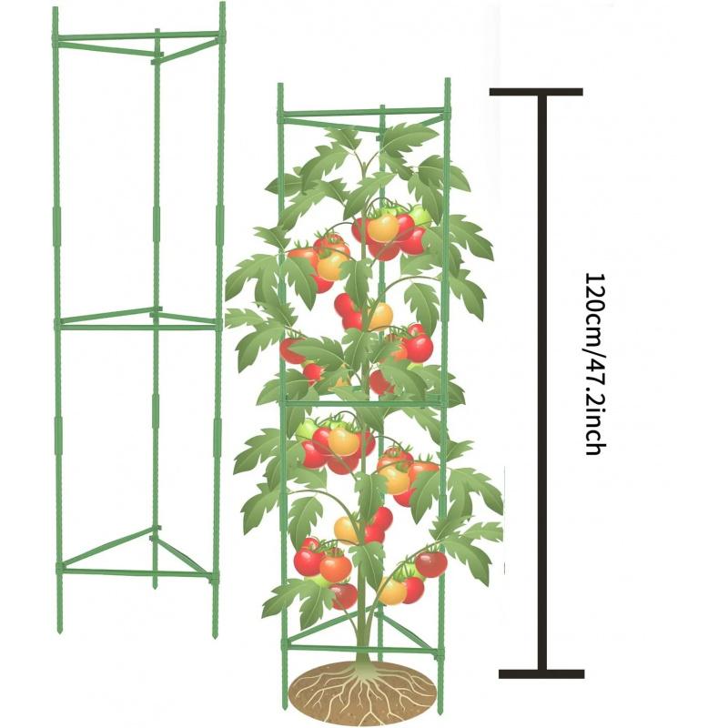 Assembleable plant support grid, tomato cage, rose climbing trellis51Inch vegetable fixing rack flower gardening support