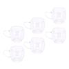 6Pcs Double Wall Glass Coffee Mugs Set Clear Insulated with Handle Egg Shaped for Juice Beer Water 350ml