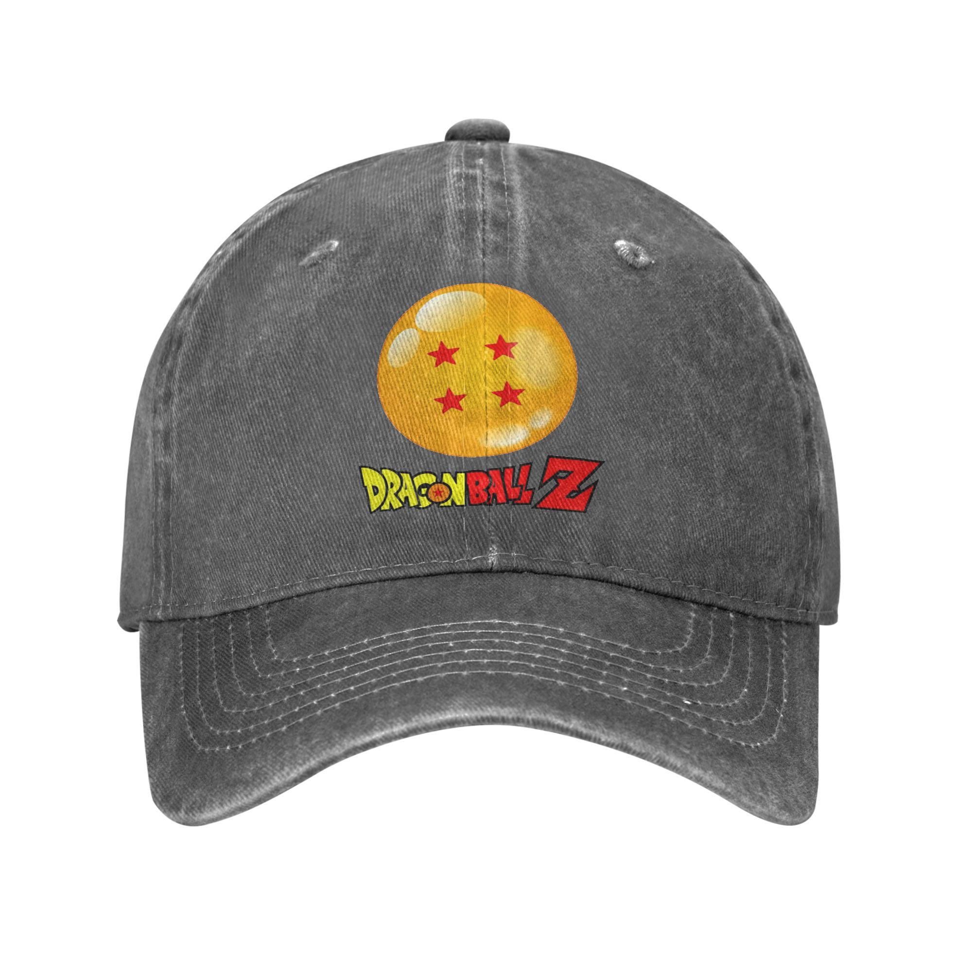 

Star Dragon Sphere Anime Goku Unisex Style Baseball Caps Dragon Ball Distressed Denim Hats Cap Outdoor Adjustable Fit Sun Cap One Size серый