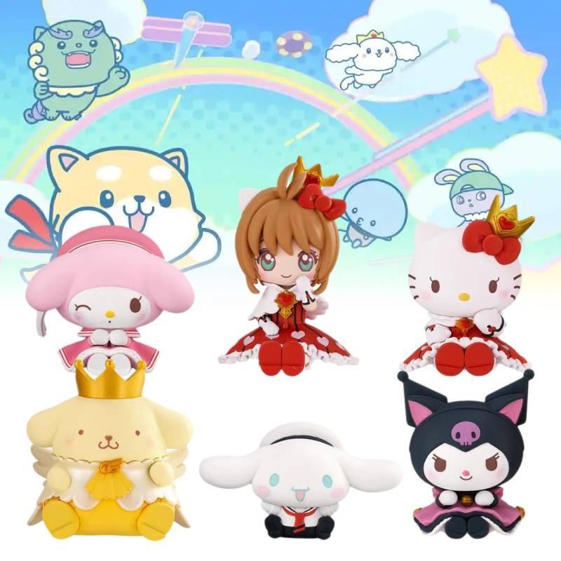 Adorable Sanrio Figure Set Including Kuromi Cinnamoroll Pudding Dog And Sakura Collectible Toys