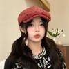 Retro Forward Hat Polka Dot Painter Beret Elegant Newsboy Cap  Autumn Winter Wear