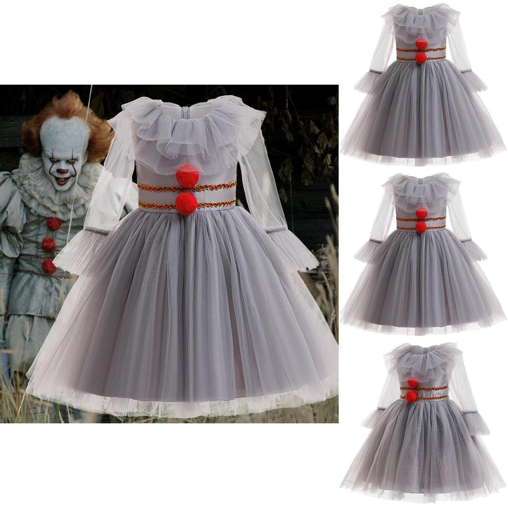 Kinder Halloween It Kostüm Kleid Mit Tüllstoff Für Kinder Party Spiel Und Cosplay
