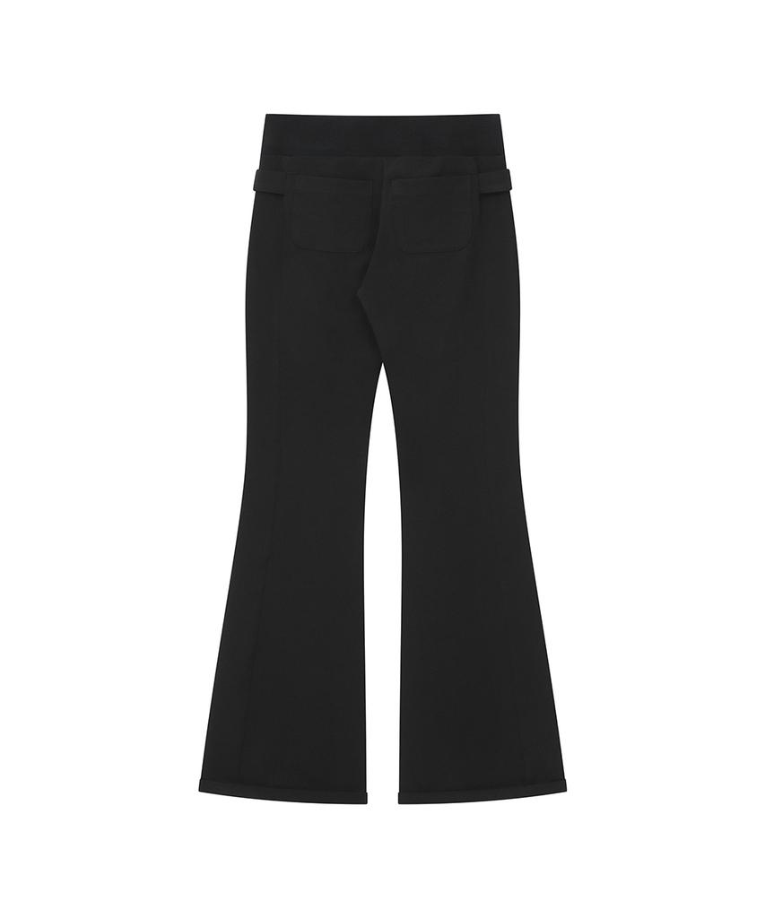 MISEKI SEOUL Ribbed Side Pocket Pants Black