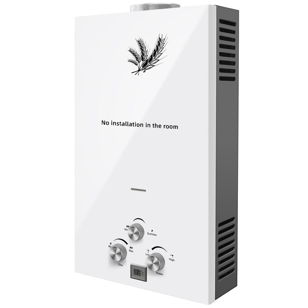 SIHAO 6L 8L 10L 12L 16L 18L GPL Portatile Scaldabagno Istantaneo a Gas Propano GPL Murale Senza Serbatoio Display Digitale