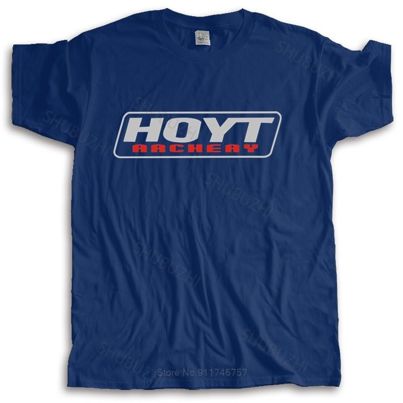 Tshirt Men Summer Top Tees HOYT Archery Huntinger Bows LOGO Black T-shirt New Fashion Tee-shirt Man Tee