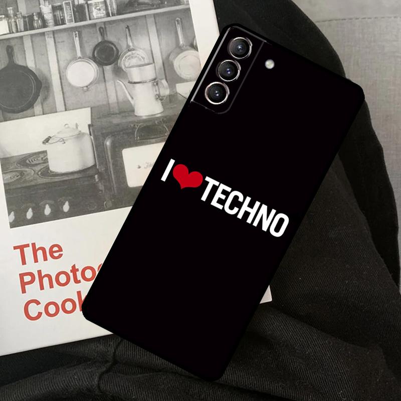 Techno Music Phone Case For Samsung Galaxy S22 S23 S24 Ultra S20 S21 S24 FE S9 S10 Plus Note 10 20 Ultra