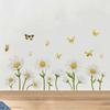 Flori Sălbatice de Primăvară Autocolant Static pentru Geamuri Flori de Grădină Fluturi Decalcomanii pentru Geamuri Sticker Static Reutilizabil pentru Uși de Sticlă Ferestre