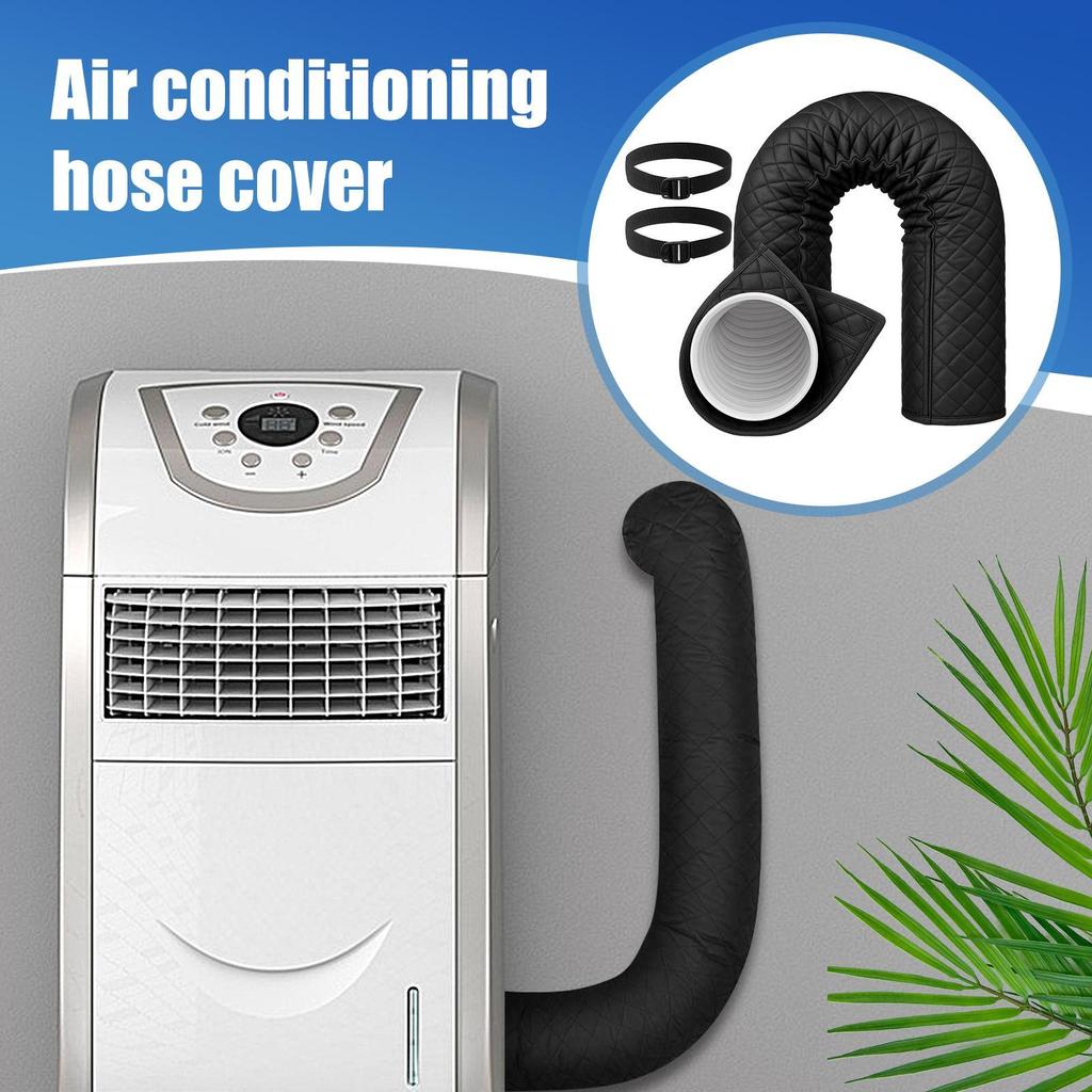 Air Conditioner Hose Cover Wrap 59 Inches Portable AC Insulation Oxford Cloth Heavy-Duty Replacement Parts for Outside Car Home