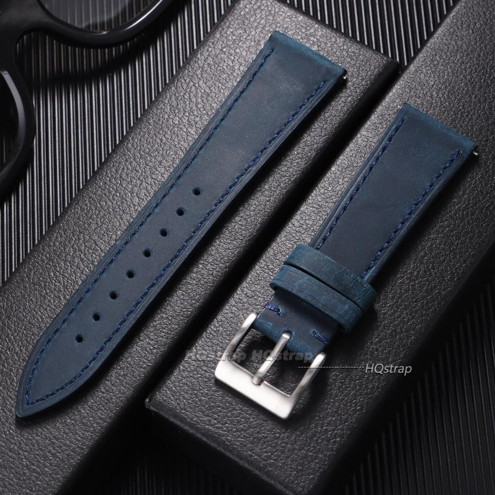 Vintage Cowhide Watch Band Quick Release Straps 18mm 19mm 20mm 21mm 22mm 24mm Men Women Retro Calfskin Belt Universal Bracelets