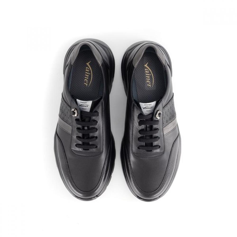 VAINER Herren Komfort Sneaker Schwarz 1g82