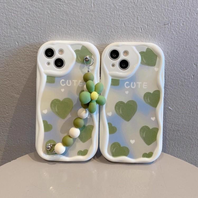 Full Screen of Love for Apple 17pro Mobile Phone Case 15promax Girl Flower Bracelet Anti-fall 13 Protective Cover