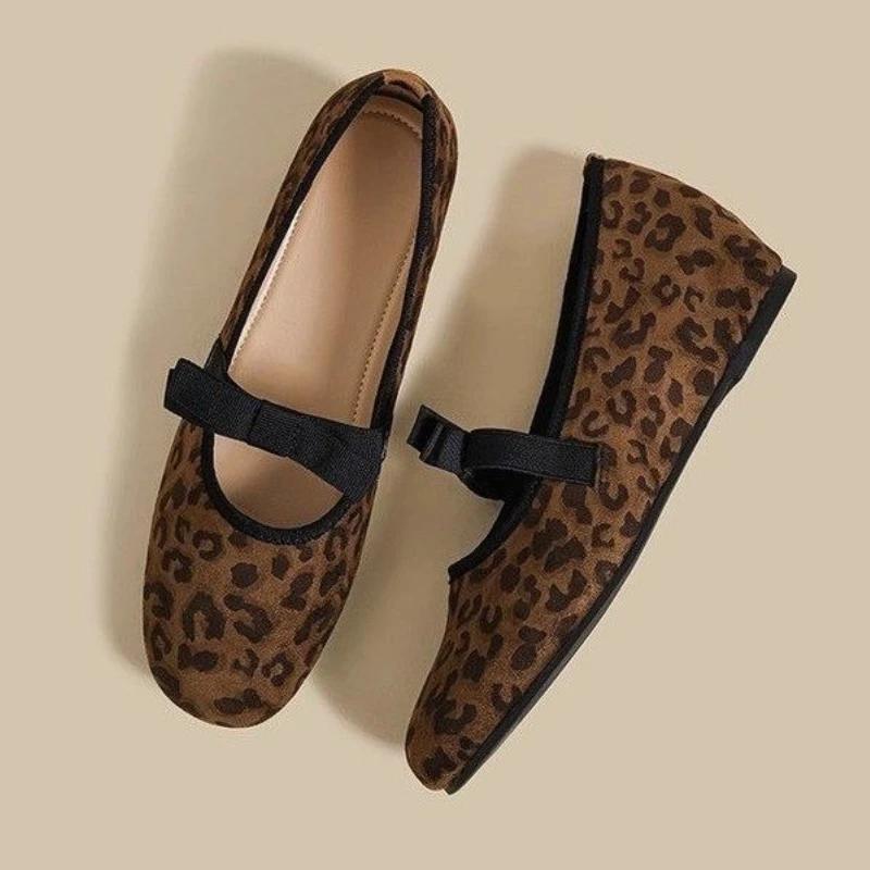 Fashion Leopard Bow Women Flats Shoes Summer Fashion Loafers Sandals Casual Sport Shoes 2025 New Trend Sneakers Shallow Woman Zapatillas