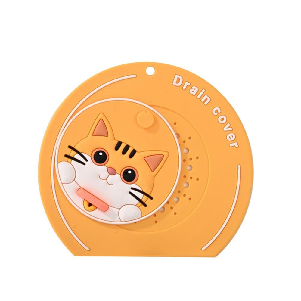 

Insect-proof Floor Drain Cover Anti-Odor Drain Stopper Sewer Pipe Cover Reusable Bathtub Shower Drain Plug Bathroom Accessories жёлтый