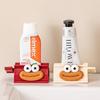 4pcs Cartoon Manual Squeezers Toothpaste Home Bathroom Facial Cleanser Rolling Squeeze Clip Seat Holder Cute Toothpaste Stand