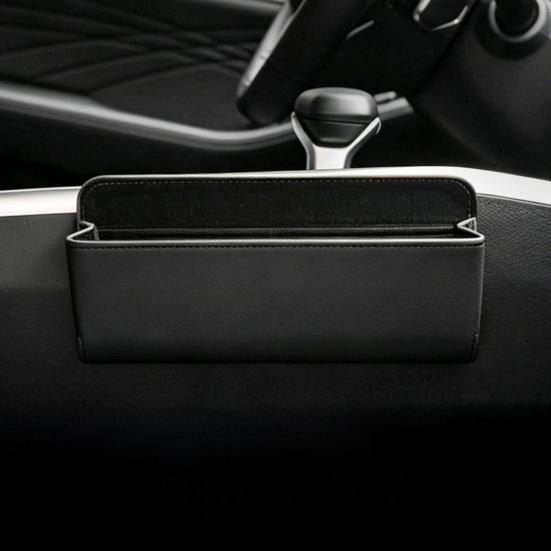 Car Center Console Organizer Faux Leather Car Storage Box for Sunglasses Cards Vehicle Dashboard Tray for Tidying Car Interior Accessory