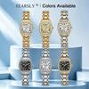 Women's Retro Quartz Watch: Diamond Inlaid, Waterproof & Luminous