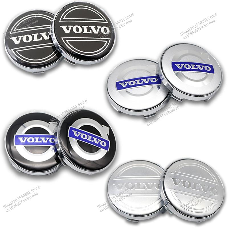 4ks 56/60mm Samolepky na středové krytky kol pro auto Kryty středů kol Pro Volvo Rdesign T6 AWD C30 C70 S40 S60 S70 S80 S90 V40 XC70