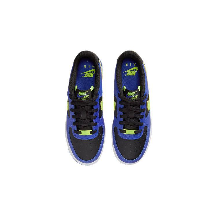 Nike Air Force 1 LV8 GS Racer Blue Volt Kids Sneakers Black White FD0302-400
