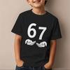 Kids Clothes Cool 6 7 Meme Graphic Soft Cotton Tee Birthday Gift Kids Number 67 Tshirt Girls Boys 7th Birthday Shirt