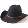 Popular European and American Classic Imitation Cashmere Felt Hat, Men's and Women's Fashion Seamless Edge Western Cowboy Hat