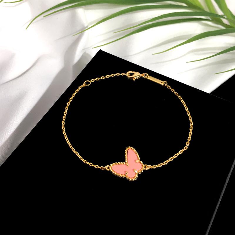 Pulseira Simples Estilo Frio INS Borboleta: Design Suave e Fresco Japonês e Coreano com Carcaça Branca para Mulheres