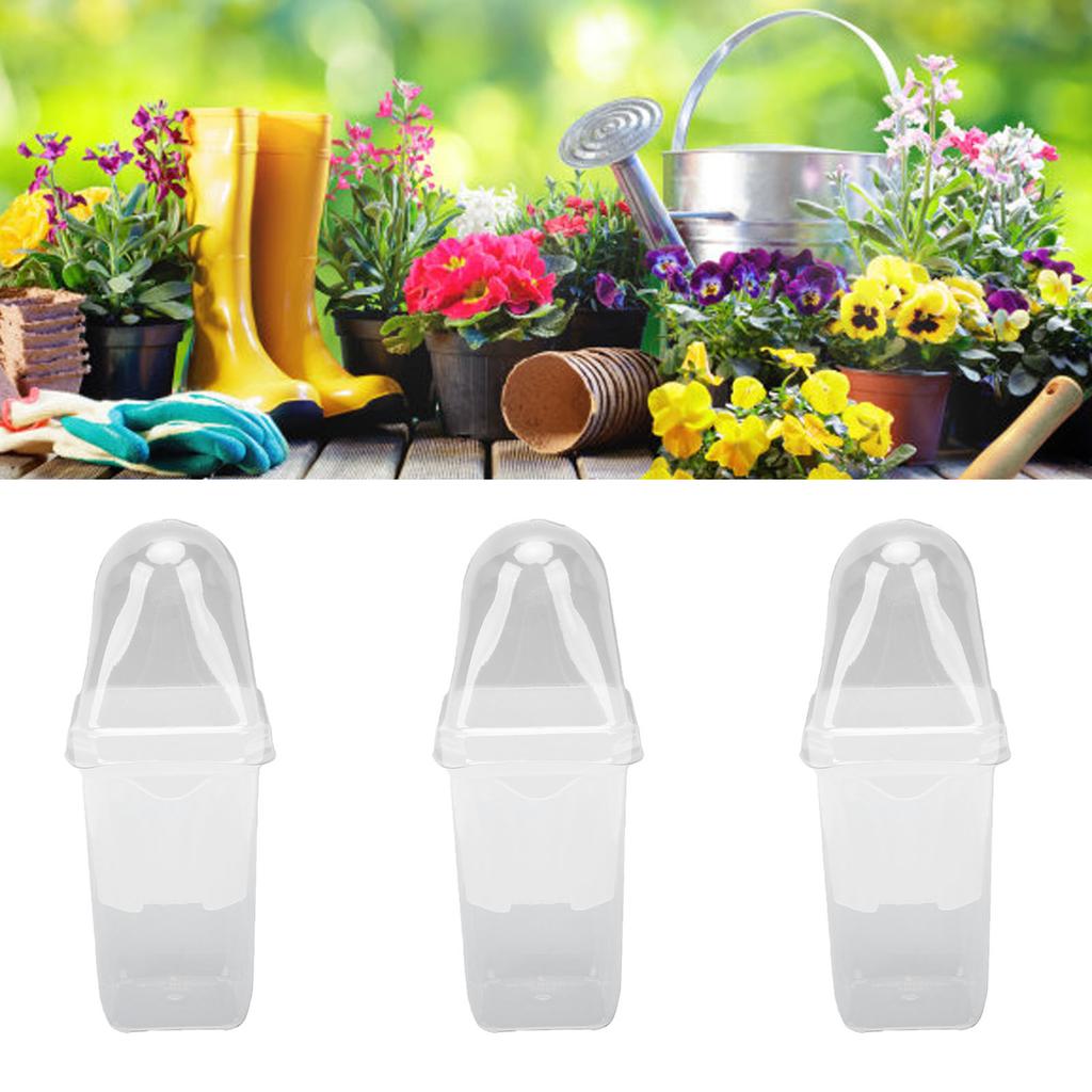 12PCS Plant Pots with Wicking System Transparent Double Layer Design Pots with Labels for Small Indoor Plants