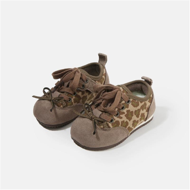 Children Shoes  New Autumn Toddler Girls Sport Shoes Leopard Print Soft Sole Breathable Outdoor Tennis Fashion Kids Sneakers