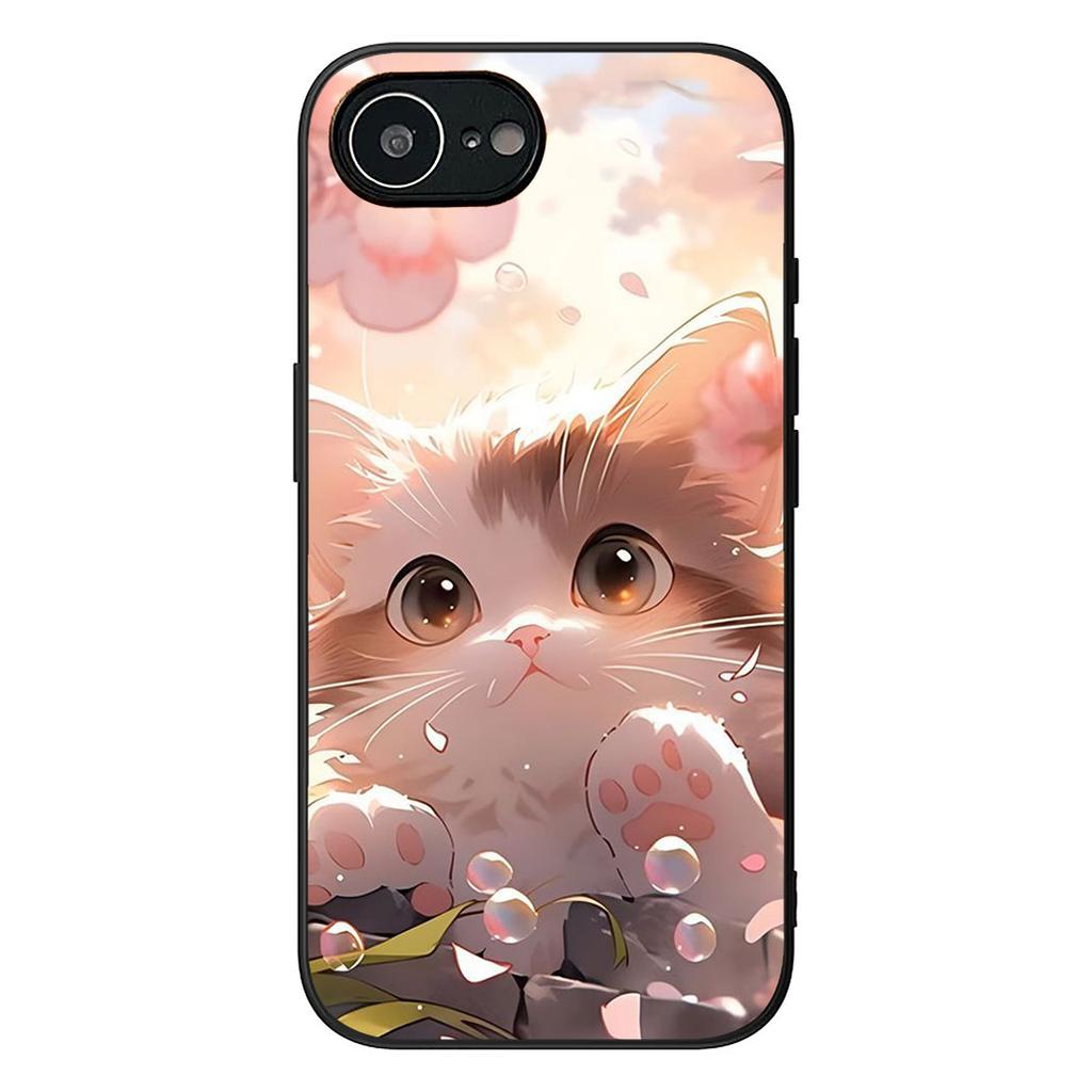 Anime Black Meow Kitten Cat Phone Case for Motorola Moto Edge 50 30 Fusion 40 NEO Ultra Pro G22 G23 G20 G35 G84 G13 G53 Cover