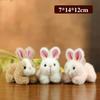 Cute White Rabbit Plush Keychain Pendant - Small Gift