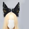 Adult Cartoon Wolf Ears Shape Headband with Dangle Jewelry Easter Hair Hoop