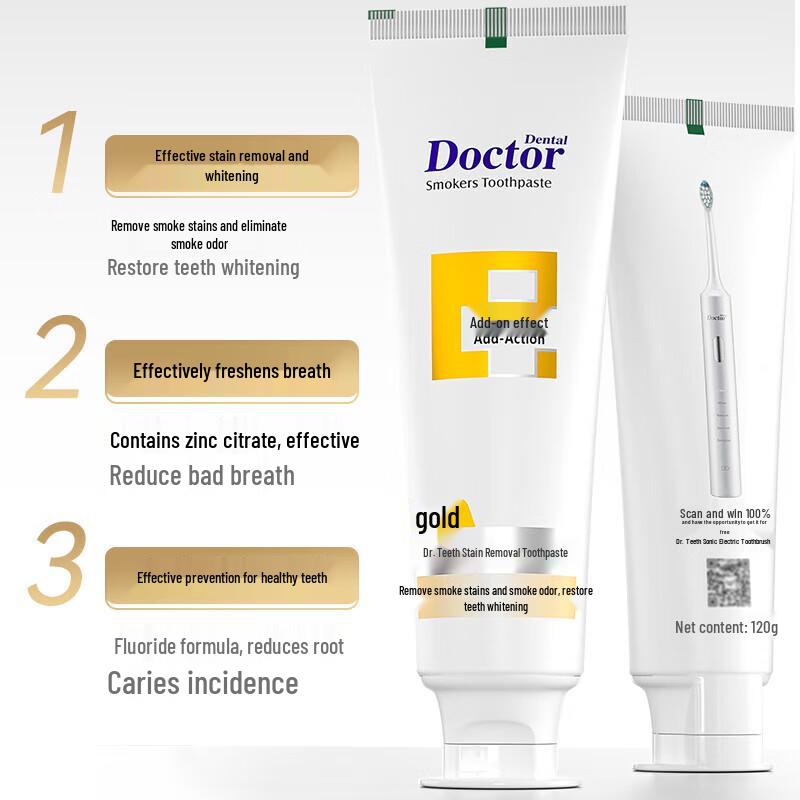 Dr. Tooth Enhanced Anti-Stain Toothpaste Gold Edition