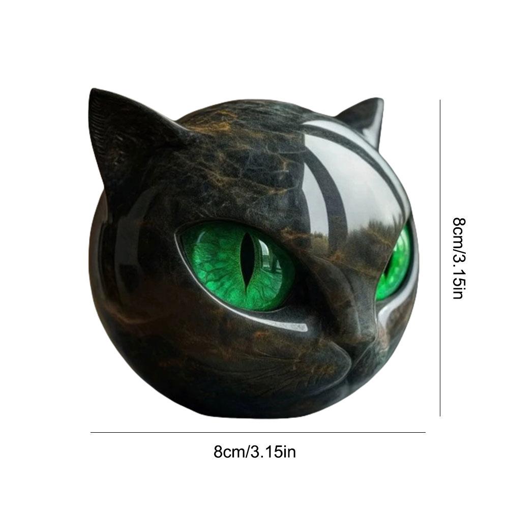 Halloween Tabletop Cat Statue Resin Unique Cat Figure Black Cat Figurine Elegant Home Decor Gifts for Cat Lovers Women Men