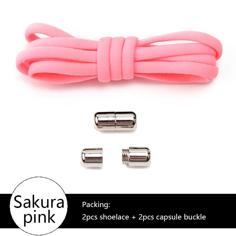 Elastic No Tie Shoelaces Semicircle Shoe Laces For Kids and Adult Sneakers Shoelace Quick Lazy Metal Lock Laces Shoe Strings
