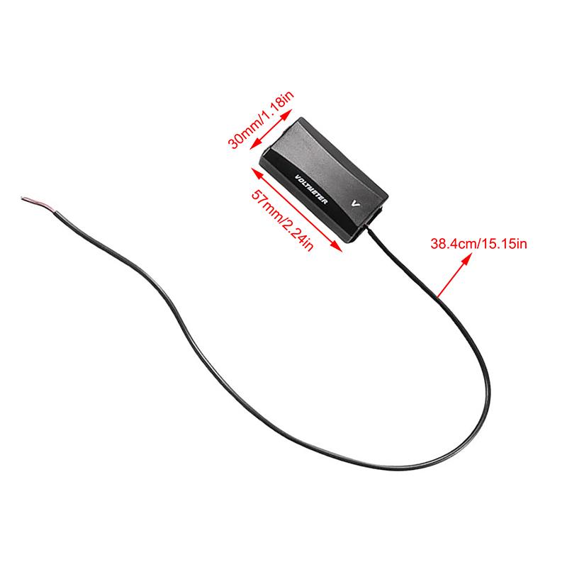 New 1PC Car Audio Gauge LED Display 12V Meter Waterproof Voltage Gauge Meter DC 12-60V Car Digital Voltmeter