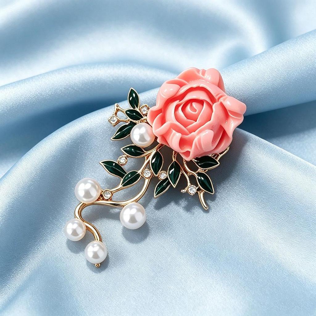 Chinese Style Peony Brooch for Women, High-end Exquisite Retro Flower Brooch, Cheongsam National Trend Chinese Style Pin Accessory